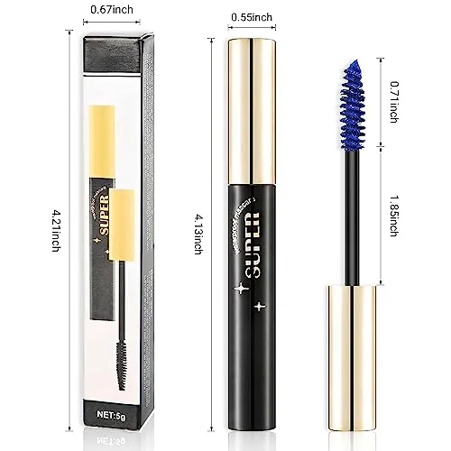3 Color Colored Mascara Set,Green Blue Purple Mascara Colorful Long Lasting Waterproof Hyperallergenic Mascara for Eyelashes,Purple Blue Gre