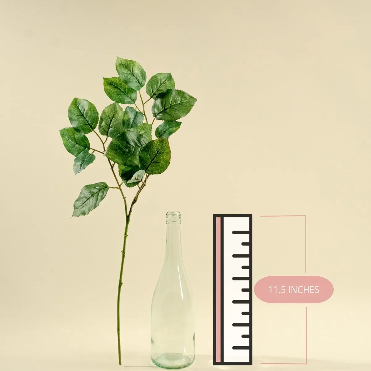 Faux Rose Leaf Spray