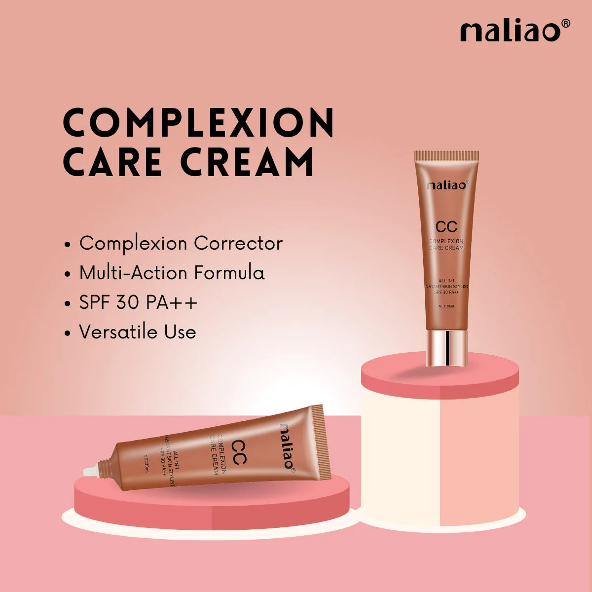 Maliao All-in-One Instant Skin Stylist CC Cream SPF 30PA   - Flawless Coverage & Sun Protection