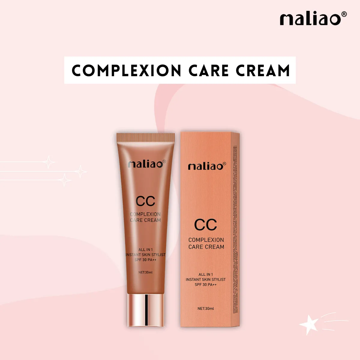 Maliao All-in-One Instant Skin Stylist CC Cream SPF 30PA   - Flawless Coverage & Sun Protection